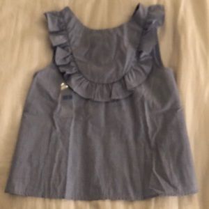 Jacadi sleeveless cotton ruffle top